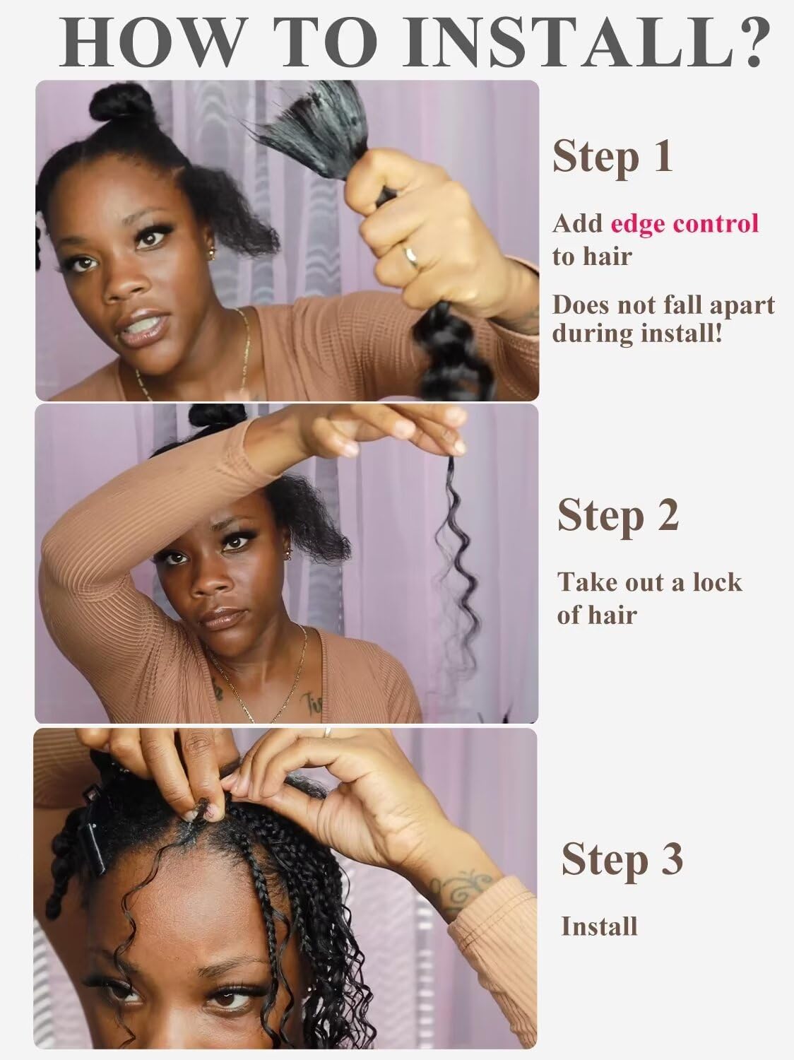 Boho Luxe Deep Wave Human Hair Braiding Bundle